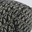 Christian Dior Trotter Canvas Mini Boston Bag Black Silver Auth 152631-10