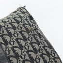 Christian Dior Trotter Canvas Mini Boston Tas Zwart Zilver Auth 152631-8