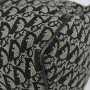 Christian Dior Trotter Canvas Mini Boston Bag Black Silver Auth 152631-12