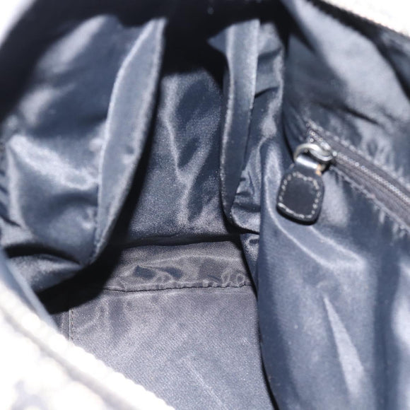 Christian Dior Trotter Canvas Mini Boston Tas Zwart Zilver Auth 152631