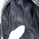 Christian Dior Trotter Canvas Mini Boston Tas Zwart Zilver Auth 152631-20