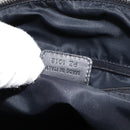 Christian Dior Trotter Canvas Mini Boston Tas Zwart Zilver Auth 152631-12