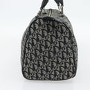 Christian Dior Trotter Canvas Mini Boston Tas Zwart Zilver Auth 152631-3