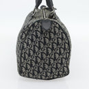 Christian Dior Trotter Canvas Mini Boston Tas Zwart Zilver Auth 152631-4