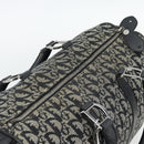 Christian Dior Trotter Canvas Mini Boston Tas Zwart Zilver Auth 152631-6