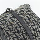 Christian Dior Trotter Canvas Mini Boston Tas Zwart Zilver Auth 152631-5