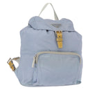 PRADA Backpack Nylon Light Blue Silver Auth 152634-1