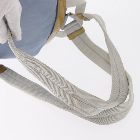 PRADA Backpack Nylon Light Blue Silver Auth 152634