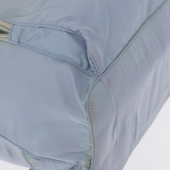 PRADA Backpack Nylon Light Blue Silver Auth 152634