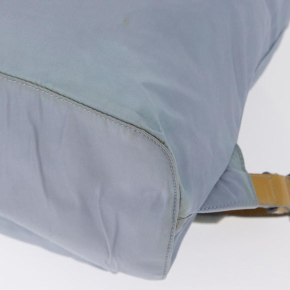 PRADA Backpack Nylon Light Blue Silver Auth 152634