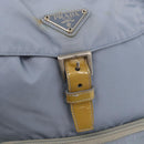 PRADA Backpack Nylon Light Blue Silver Auth 152634-21