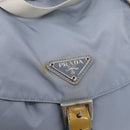 PRADA Backpack Nylon Light Blue Silver Auth 152634-22