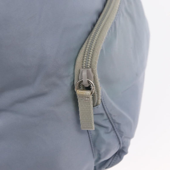 PRADA Backpack Nylon Light Blue Silver Auth 152634