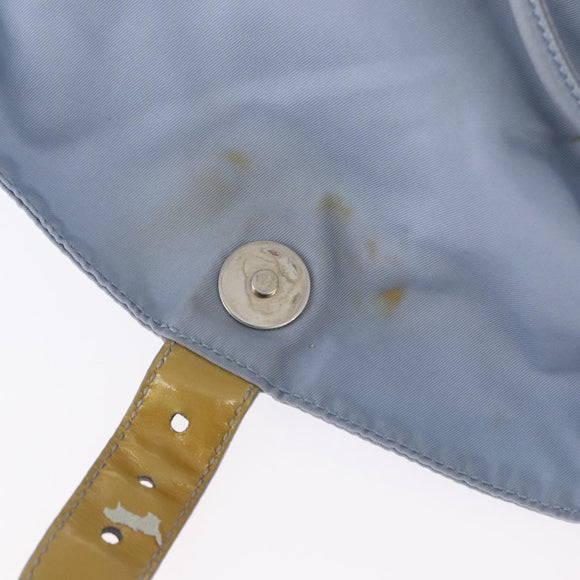 PRADA Backpack Nylon Light Blue Silver Auth 152634