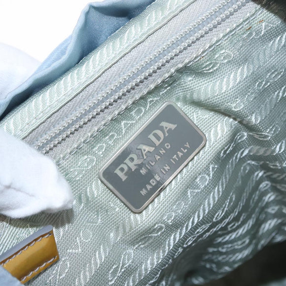 PRADA Backpack Nylon Light Blue Silver Auth 152634