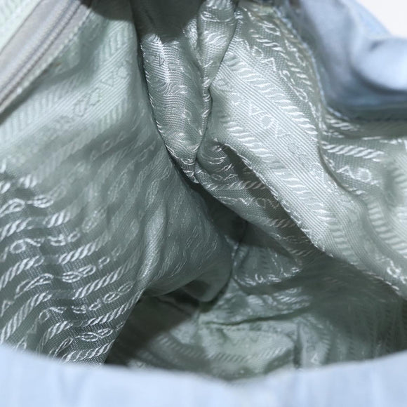 PRADA Backpack Nylon Light Blue Silver Auth 152634