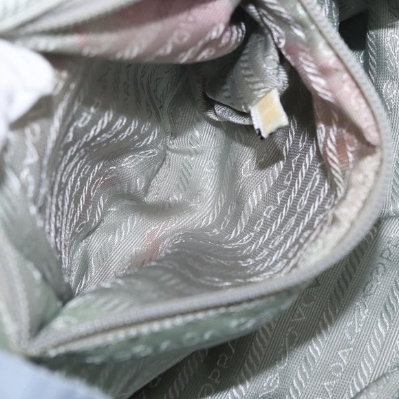 PRADA Backpack Nylon Light Blue Silver Auth 152634