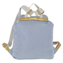 PRADA Backpack Nylon Light Blue Silver Auth 152634-2