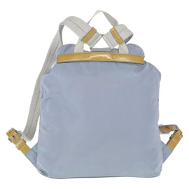 PRADA Backpack Nylon Light Blue Silver Auth 152634 - 0