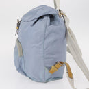 PRADA Backpack Nylon Light Blue Silver Auth 152634-3