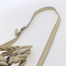 PRADA Hand Bag Nylon Leather 2way Beige Silver Auth 152635-14