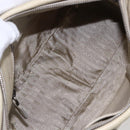 PRADA Hand Bag Nylon Leather 2way Beige Silver Auth 152635-12