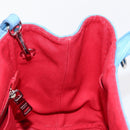 PRADA Canapa PM Hand Bag Canvas 2way Blue Silver Auth 152636-21