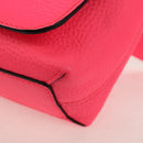 BURBERRY Shoulder Bag Leather Pink Gold Auth 152637A-14