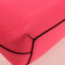 BURBERRY Shoulder Bag Leather Pink Gold Auth 152637A-15