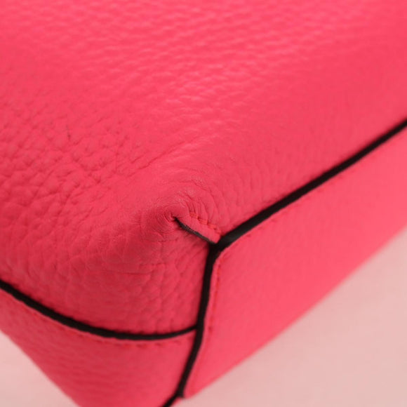 BURBERRY Shoulder Bag Leather Pink Gold Auth 152637A