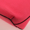 BURBERRY Shoulder Bag Leather Pink Gold Auth 152637V-16