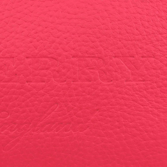 BURBERRY Shoulder Bag Leather Pink Gold Auth 152637A
