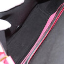 BURBERRY Shoulder Bag Leather Pink Gold Auth 152637A-11