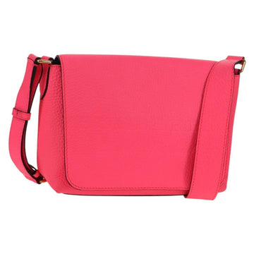 BURBERRY Shoulder Bag Leather Pink Gold Auth 152637V