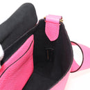 BURBERRY Shoulder Bag Leather Pink Gold Auth 152637A-22