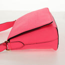 BURBERRY Shoulder Bag Leather Pink Gold Auth 152637A-3