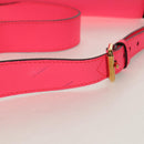 BURBERRY Shoulder Bag Leather Pink Gold Auth 152637V-8