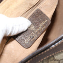 GUCCI GG Supreme Web Sherry Line Bag PVC Beige Gold Red 010 378 Auth 152639-19