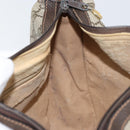 GUCCI GG Supreme Web Sherry Line Bag PVC Beige Gold Red 010 378 Auth 152639-20