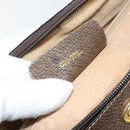 GUCCI GG Supreme Web Sherry Line Bag PVC Beige Gold Red 010 378 Auth 152639-12