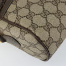 GUCCI GG Supreme Web Sherry Line Bag PVC Beige Gold Red 14 02 005 Auth 152641-15