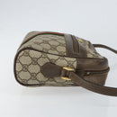 GUCCI GG Supreme Web Sherry Line Bag PVC Beige Gold Red 14 02 005 Auth 152641-3