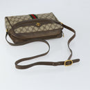 GUCCI GG Supreme Web Sherry Line Bag PVC Beige Gold Red 14 02 005 Auth 152641-7