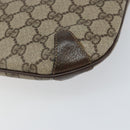 GUCCI GG Supreme Web Sherry Line Bag PVC Beige Gold Red 904 02 026 Auth 152644-16