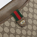 GUCCI GG Supreme Web Sherry Line Bag PVC Beige Gold Red 904 02 026 Auth 152644-18