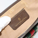 GUCCI GG Supreme Web Sherry Line Bag PVC Beige Gold Red 904 02 026 Auth 152644-19