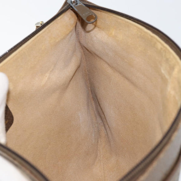 GUCCI GG Supreme Web Sherry Line Bag PVC Beige Gold Red 904 02 026 Auth 152644