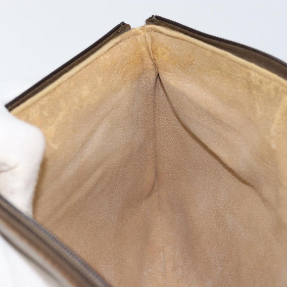 GUCCI GG Supreme Web Sherry Line Bag PVC Beige Gold Red 904 02 026 Auth 152644