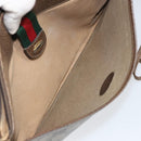 GUCCI GG Supreme Web Sherry Line Bag PVC Beige Gold Red 904 02 026 Auth 152644-11