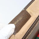 GUCCI GG Supreme Web Sherry Line Bag PVC Beige Gold Red 904 02 026 Auth 152644-12